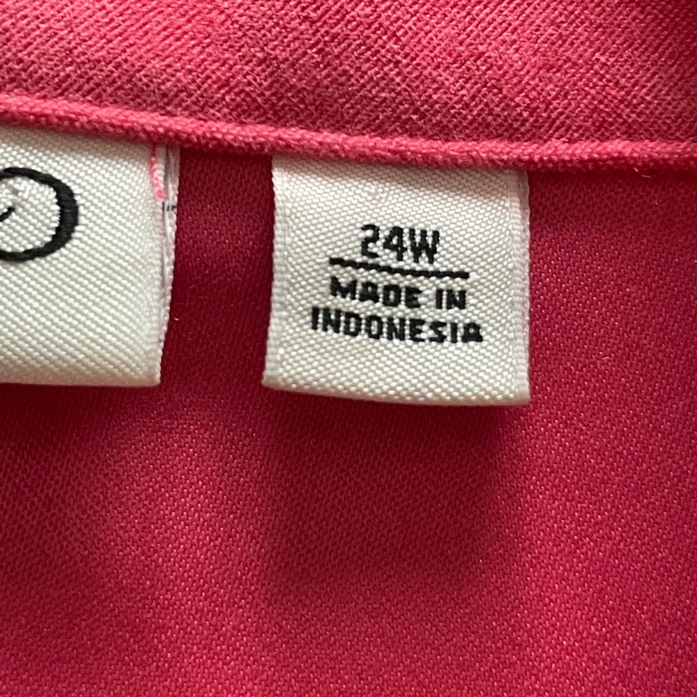 Cato Jacket Women's 24W Red Collared 3/4 Sleeve P - Picture 4 of 11